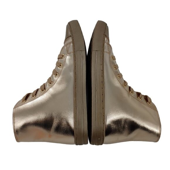 QUPID Narnia Metallic Rose Gold Capped Toe Sneaker - Picture 6 of 10